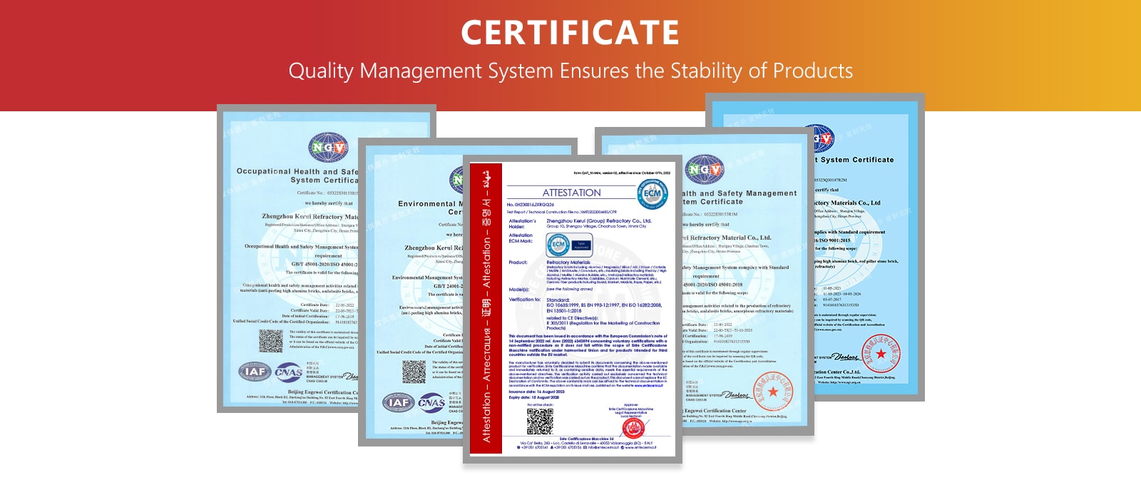 KERUI Certificates for amp